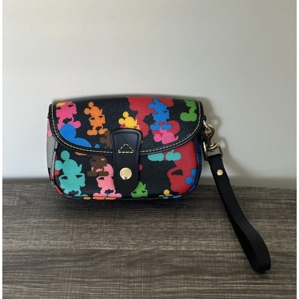 DOONEY & BOURKE Disney Park Wonder Mickey Silhouette Multicolor Wristlet
